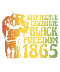 Juneteenth Black Freedom 1865 Historisches Design - obrazy, fototapety, plakaty