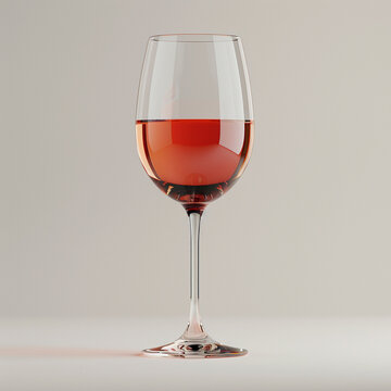 red wine in transparent cup, alcohol drink with white background. No people