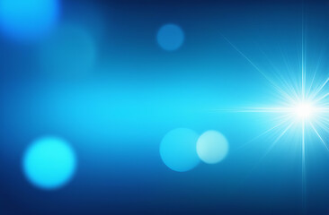 Abstract blue bokeh background for vector design, flash of light