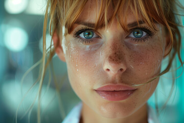 Woman doctor, portrait, considerate, beautiful