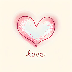 Vector heart. Painting of the heart. Valentine's Day. Vector greeting card. Wedding card. Mothers Day. Lovely card. Vector love heart
