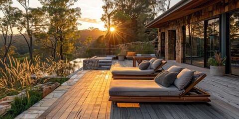 Recreational Retreats - Relaxing Outdoor Setting - Leisure Essence - Warm Sunlight - Recreational 