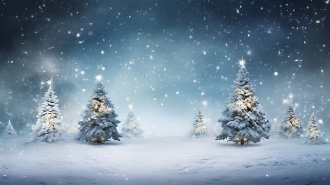 Christmas Background, Xmas Tree with Snow Decoration 3d image,
Decorated Christmas tree under snow
