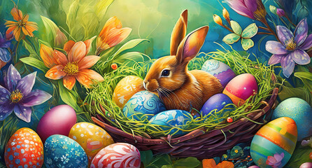 Amazing Tulips and set for coloring eggs