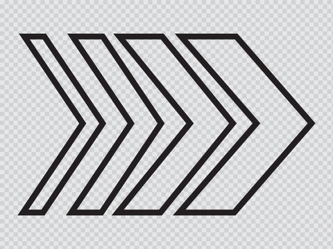 recommend clip art: Arrow head icon. Set black arrows symbols. Blend effect. Vector isolated on white background in eps 10.