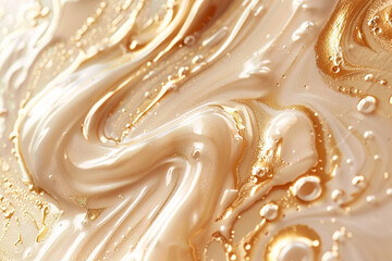 Oily and creamy emulsion, macro background	