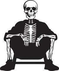 Relaxation Rattle Recliner Cove Chilled Logo Icon Tranquil Bone Throne Lounge Vector Relaxation Icon