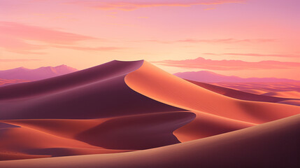Fototapeta na wymiar Mesmerizing hues of a desert sunset