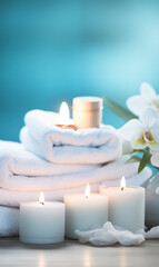 spa setting with candles