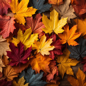 3d photo of autumn background made with generative ai