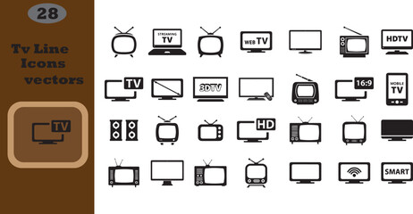 tv line icons