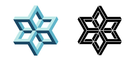 Abstract geometric shape icons isolated on white background. Design element. Vector illustration.