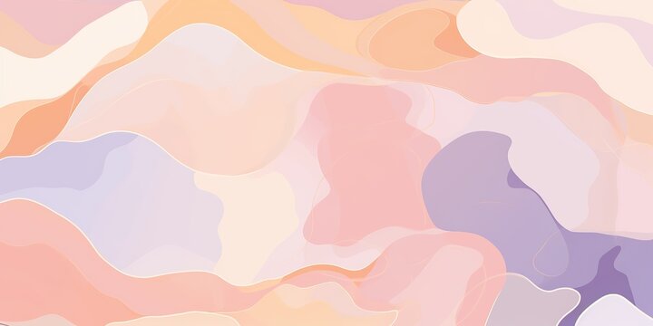 Cosy light pastel color abstract shapes geometric pattern texture doodle graphic
