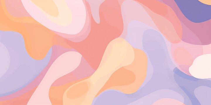 Cosy light pastel color abstract shapes geometric pattern texture doodle graphic