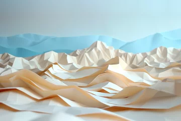 Zelfklevend Fotobehang abstract paper desert landscape © The Picture House