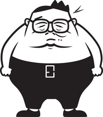 Bulky Beholder Vector Graphic Emblem Primate Performer Black Vector Emblem