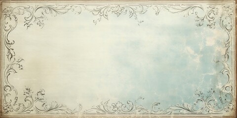 Vintage retro rustic antique old textured paper  with victorian rustic ornament frame background style