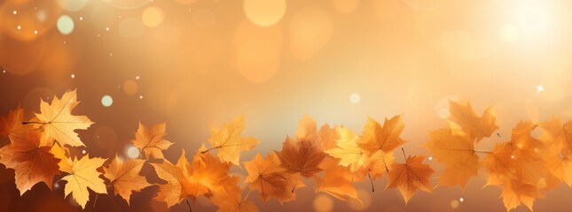 Naklejka na ściany i meble Fall is in the air, as leaves swirl and dance in the sky, embracing the autumn season
