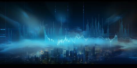 neon cyber city in different colors. Smart Network and Connection city, safeguarding of information and networks through cybersecurity