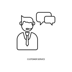 customer service concept line icon. Simple element illustration. customer service concept outline symbol design.