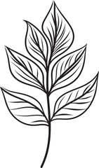 Greenery Sketch Vector Graphic Design Flora Artistry Hand Drawn Logo Badge