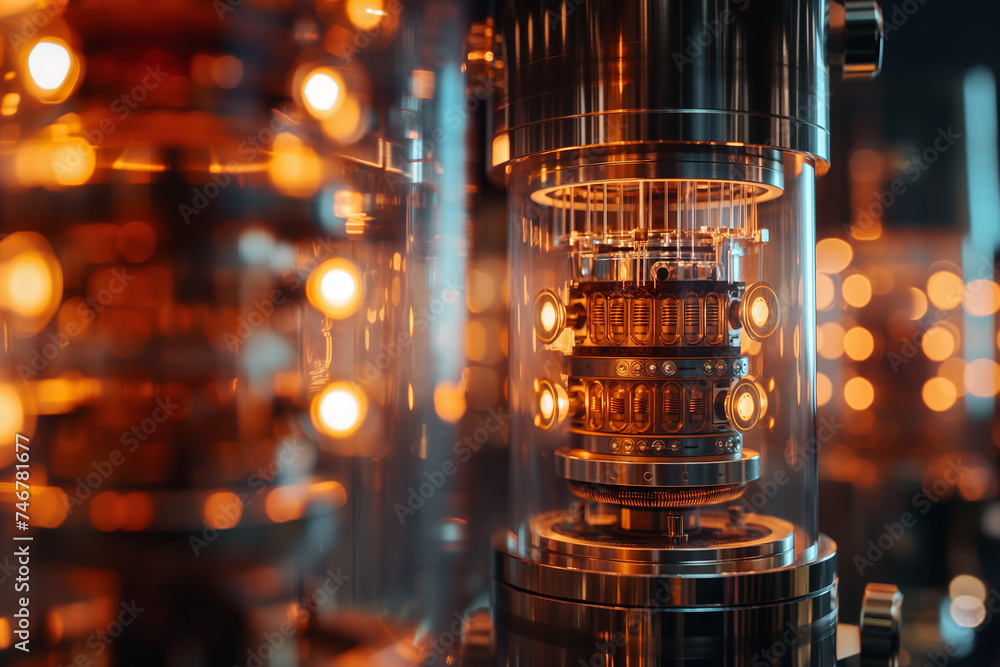 Fototapete conceptual visualization of a quantum computer