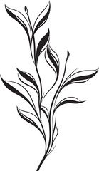 Botanic Illustration Vector Logo Icon Sketchy Sprouts Hand Drawn Graphic Badge