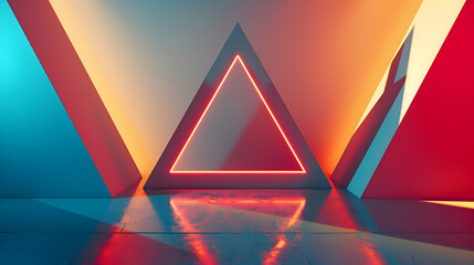 A single inverted triangle, rendered with simplicity and elegance in a flat vector design, its geometry flawless and its colors vibrant, captured with stunning detail by an HD camera