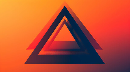 An upside down triangle, depicted in a flat vector style, its design clean and precise, its appearance remarkably realistic in high definition