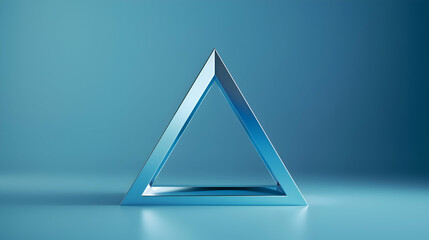Fototapeta premium One elegant inverted triangle, rendered with smooth lines and a minimalist aesthetic, presented in a flat vector design that appears crisp and lifelike, as if captured by an HD camera
