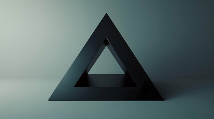 One minimalist inverted triangle, presented in a flat vector format, its lines smooth and its proportions immaculate, portrayed with breathtaking realism in high definition