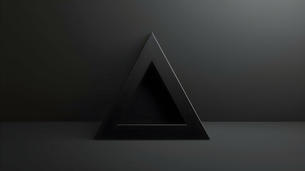 One sleek upside down triangle, portrayed in a minimalist flat vector style, its lines sharp and...