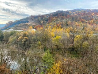 autumn landscape in the mountains