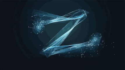 Beautiful abstract futuristic letter Z logo Ai gener