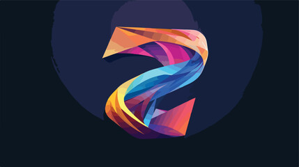 Beautiful abstract futuristic letter Z logo Ai gener