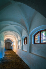 Cloister in St. Johannis Monastery in Schleswig, Germany.