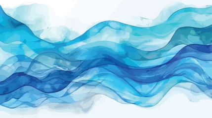  Blue azure turquoise abstract watercolor background © zoni