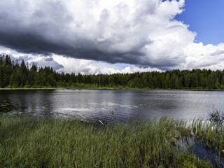 Beautiful landscape on the Vsevolozhsk Lakes, in the Leningrad region in North-West Russia