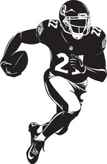 Tender Guardian Iconic Black Logo Design of NFL Star Unconditional Support Black Emblem of NFL Player Icon
