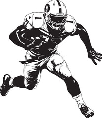 Obraz premium Infinite Compassion Vector Graphic of Rising NFL Talent in Black Eternal Comfort Iconic Black Logo Design of Dominant NFL Player