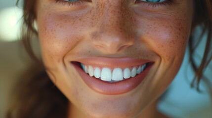 Fototapeta premium Womans Perfect Teeth Smile