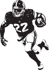 Tender Guardian Iconic Black Logo Design of NFL Star Unconditional Support Black Emblem of NFL Player Icon