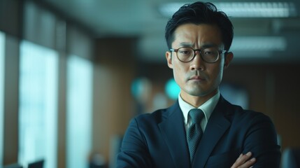 Fototapeta premium Asian Businessman Ready for Action