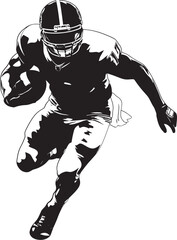 Field Phenom Vector Graphic of Rising NFL Talent Touchdown Technician Iconic Black Logo Design of Scoring Expert