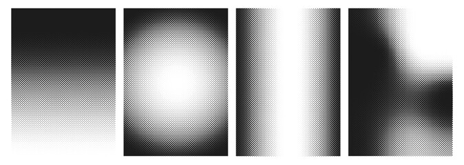 Noise dot grain background, pointillism dots gradient or dotwork pattern, vector stipple effect. Grain noise halftone or grainy texture or dotwork grain noise - 746791225