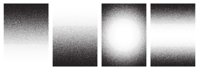 Tuinposter Noise grain background, pointillism dots gradient or dotwork pattern, vector stipple effect. Grain noise halftone or grainy texture or dotwork grain noise © Avector