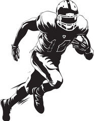 Blitz Breaker Iconic Black Logo Design of NFL Pass Rush Breakthrough End Zone Euphoria Black Emblem of NFL Touchdown Celebration