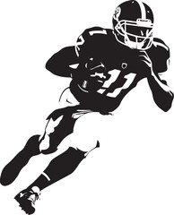 Field Phenom Vector Black Emblem of Rising NFL Talent Touchdown Titan Iconic Black Logo Design of NFL Scoring Champion