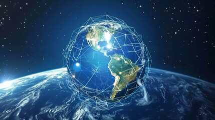 Communication technology for internet business encompasses the global world network and telecommunication infrastructure on Earth, facilitating seamless connectivity and interaction for cryptocurrency