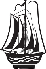 Bottled Seafaring Elegance Iconic Black Emblem of Vintage Sailboat Charm Classic Ship in a Bottle Vector Graphic of Old Maritime Keepsake